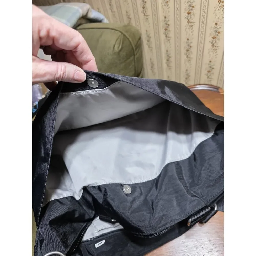 Baggallini Anywhere Day Laptop Tote Black Travel Work Organizer Bag NWT w/ Strap